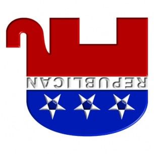 Republican logo upside down