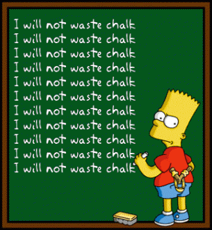 Bart Simpson - chalk