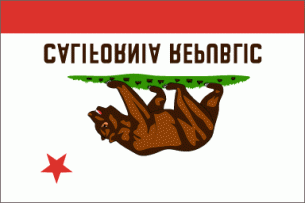 California flag - upside down, reverse