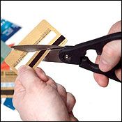 credit cards - cutting up