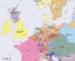 Europe 1700 Map