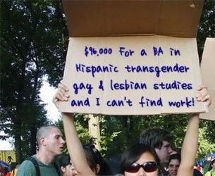 Student Debt protester