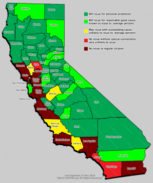 Conceal Carry Map California