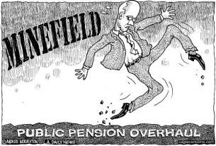 Cagle cartoon - public pension overhaul