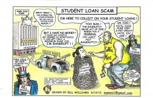 Loan scam cartoon, Bill Williams, Aug. 29, 2012