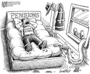 Cagle Cartoon pensions, Oct. 21, 2012