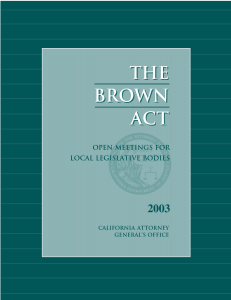 Brown Act cover