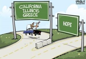 California bankrupt, Obama, Cagle, Jan. 21, 2013