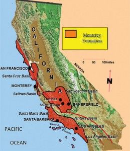 Monterey Shale map fracking