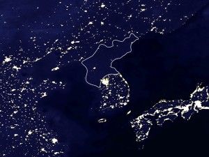 North Korea, South Korea lights