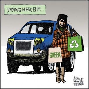 Reusable shopping bags, Cagle, April 19, 2013