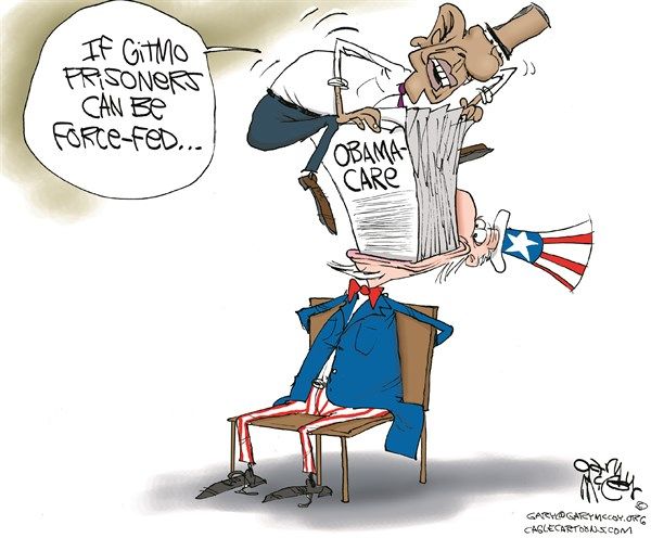 Obamacare force fed, cagle, July 15, 2013